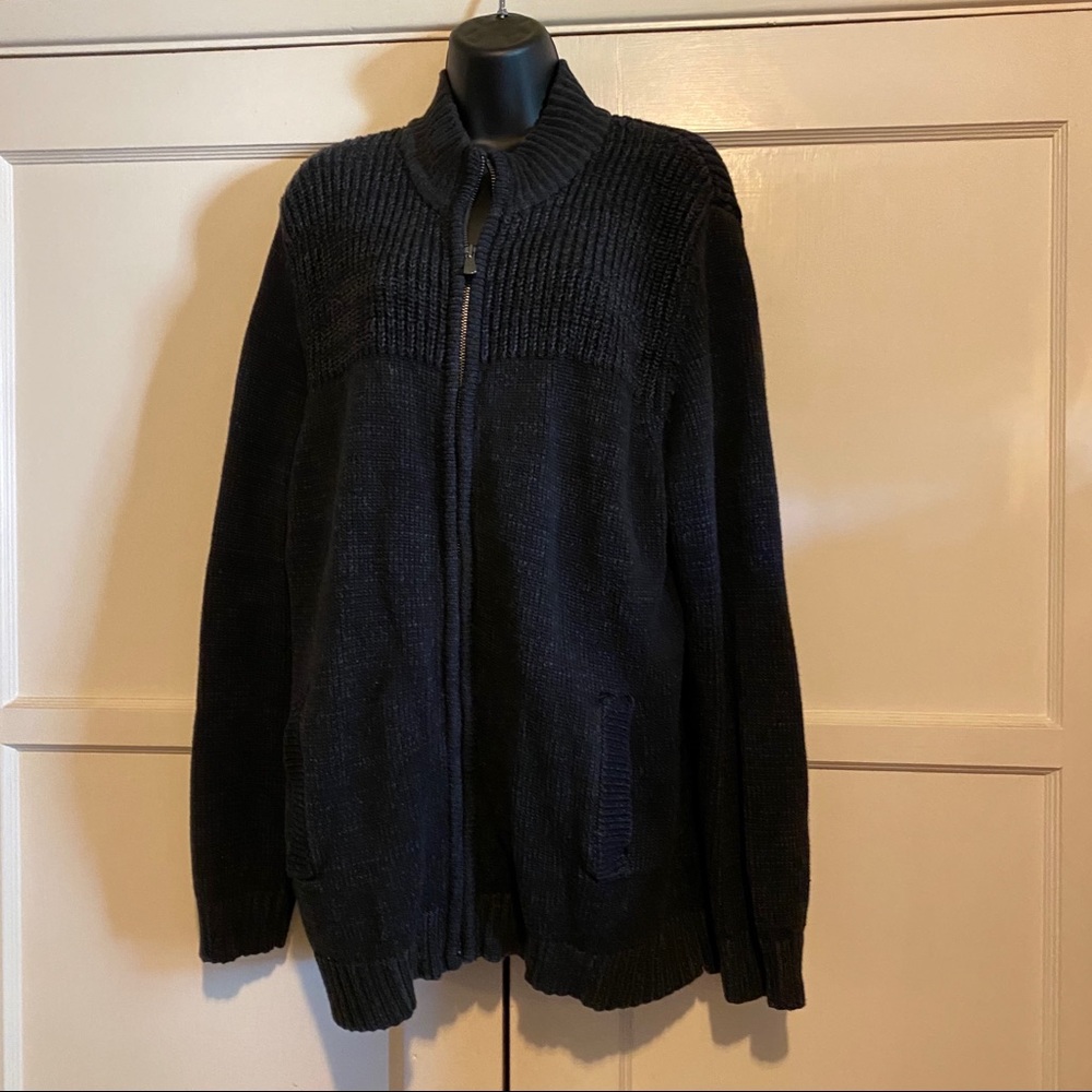 Apt. 9 Dark Grey Cozy ZIP Up Sweater XL - Picture 2 of 8